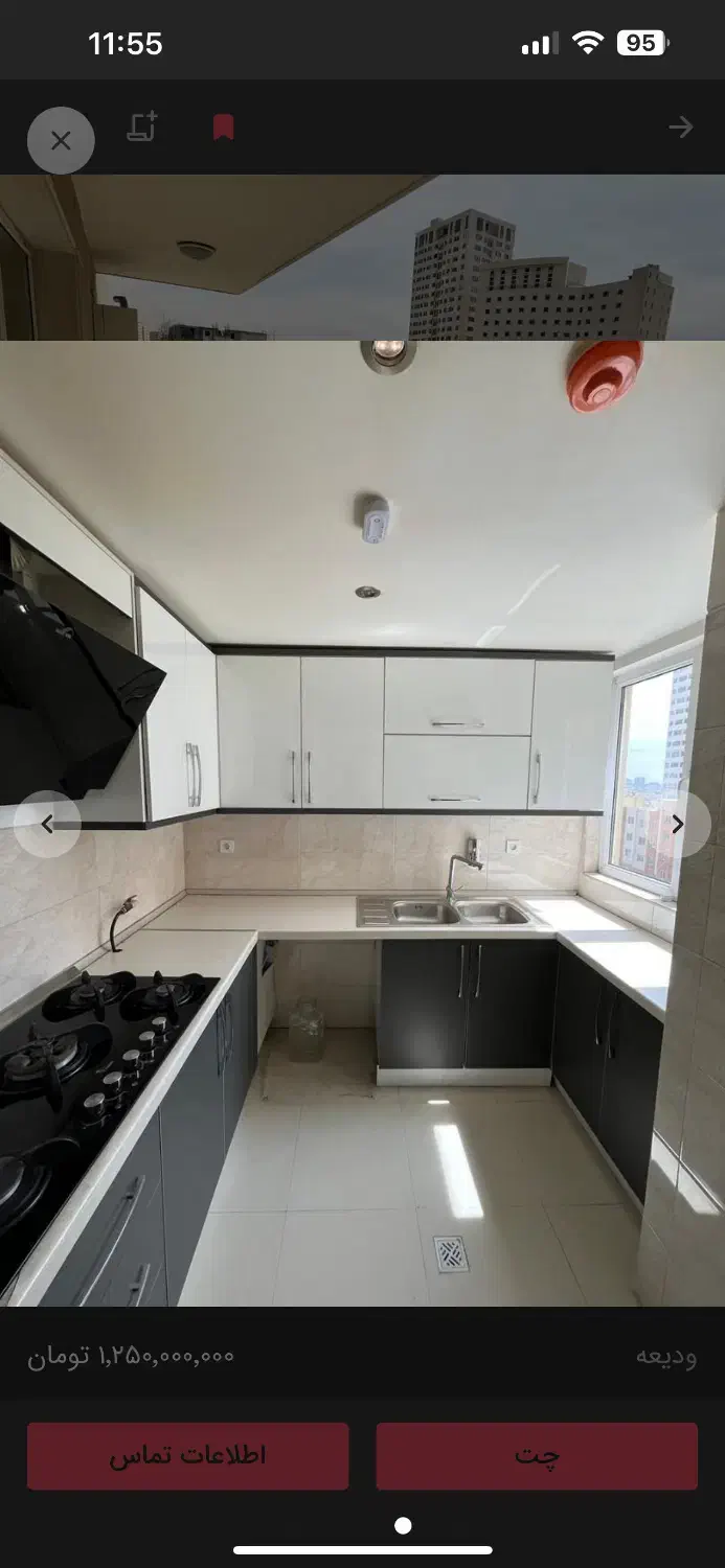 ۹۸متر۲خواب نوسازوتمیزطبقات بالا/رزمال/دریاچه