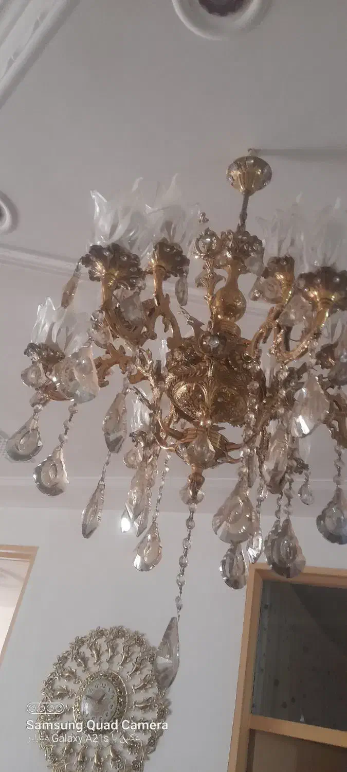 ۲ عدد لوستر|لوستر و چراغ آویز|میانه, |دیوار