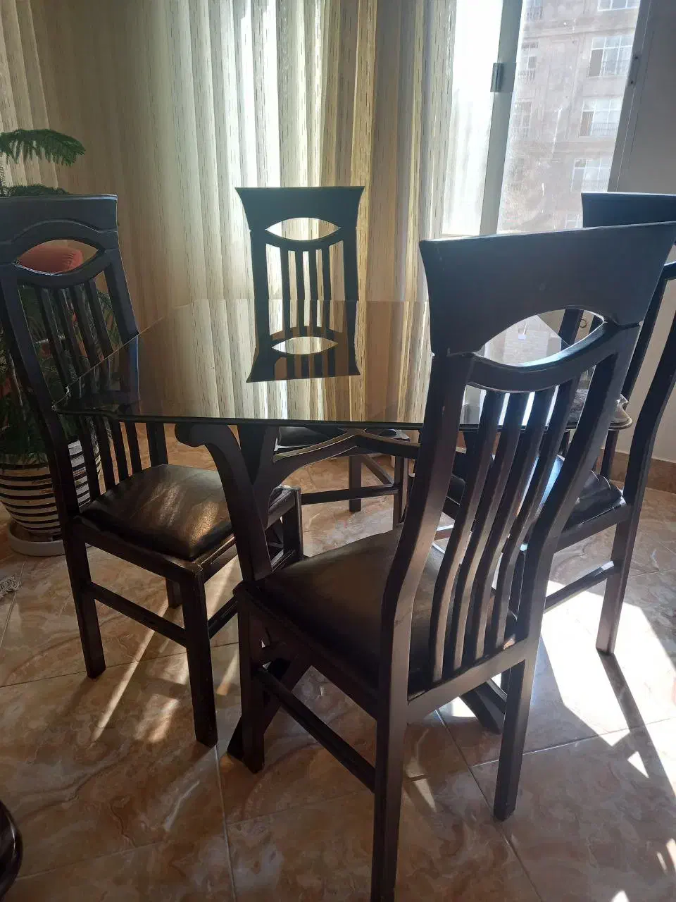 میز ناهارخوری 4 نفره چوبی|میز و صندلی غذاخوری|مشهد, شهرک ابوذر|دیوار