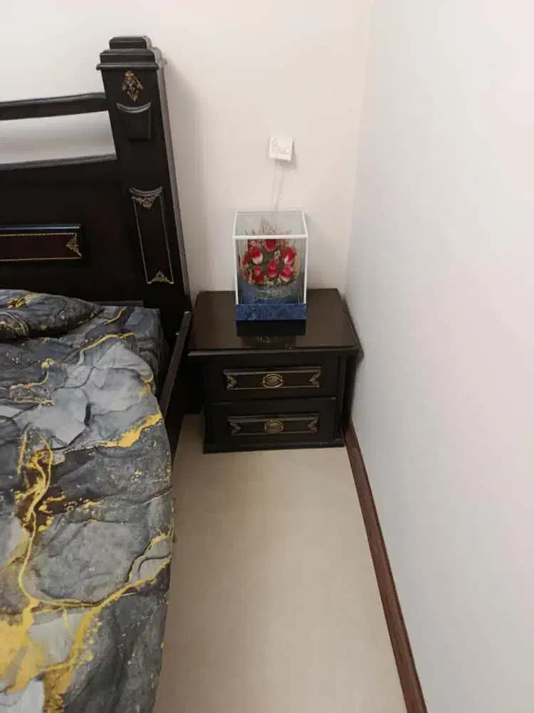 تخت دو نفره دست ساز چوب راش|تخت و سرویس خواب|گرمدره, |دیوار