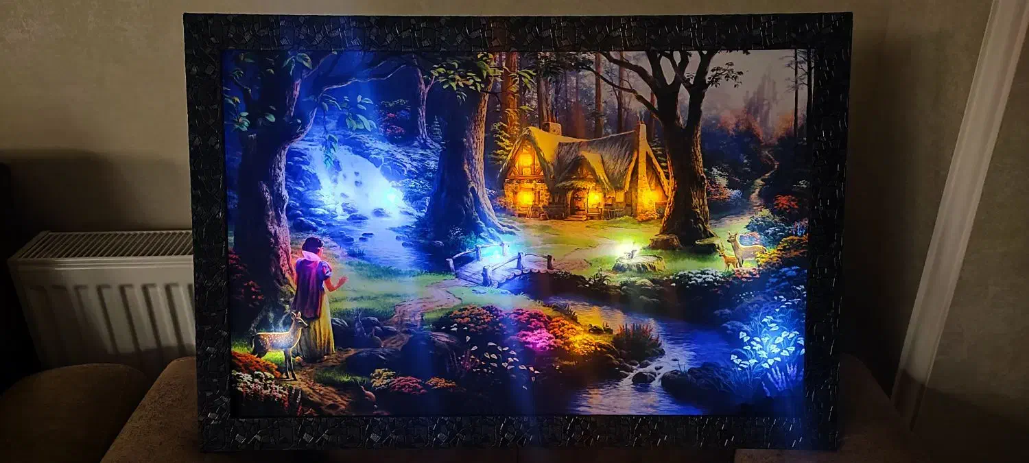 تابلو دیواری منظره بک لایت، تزئینی LED، چراغ خواب|تابلو، نقاشی، عکس|تبریز, |دیوار