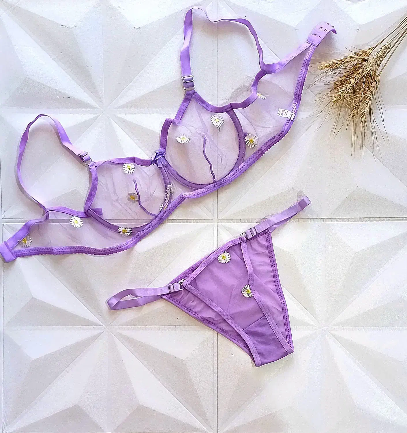 ست شورت سوتین لباس زیر گل بابونه توری|لباس|اصفهان, شهرک کاوه|دیوار