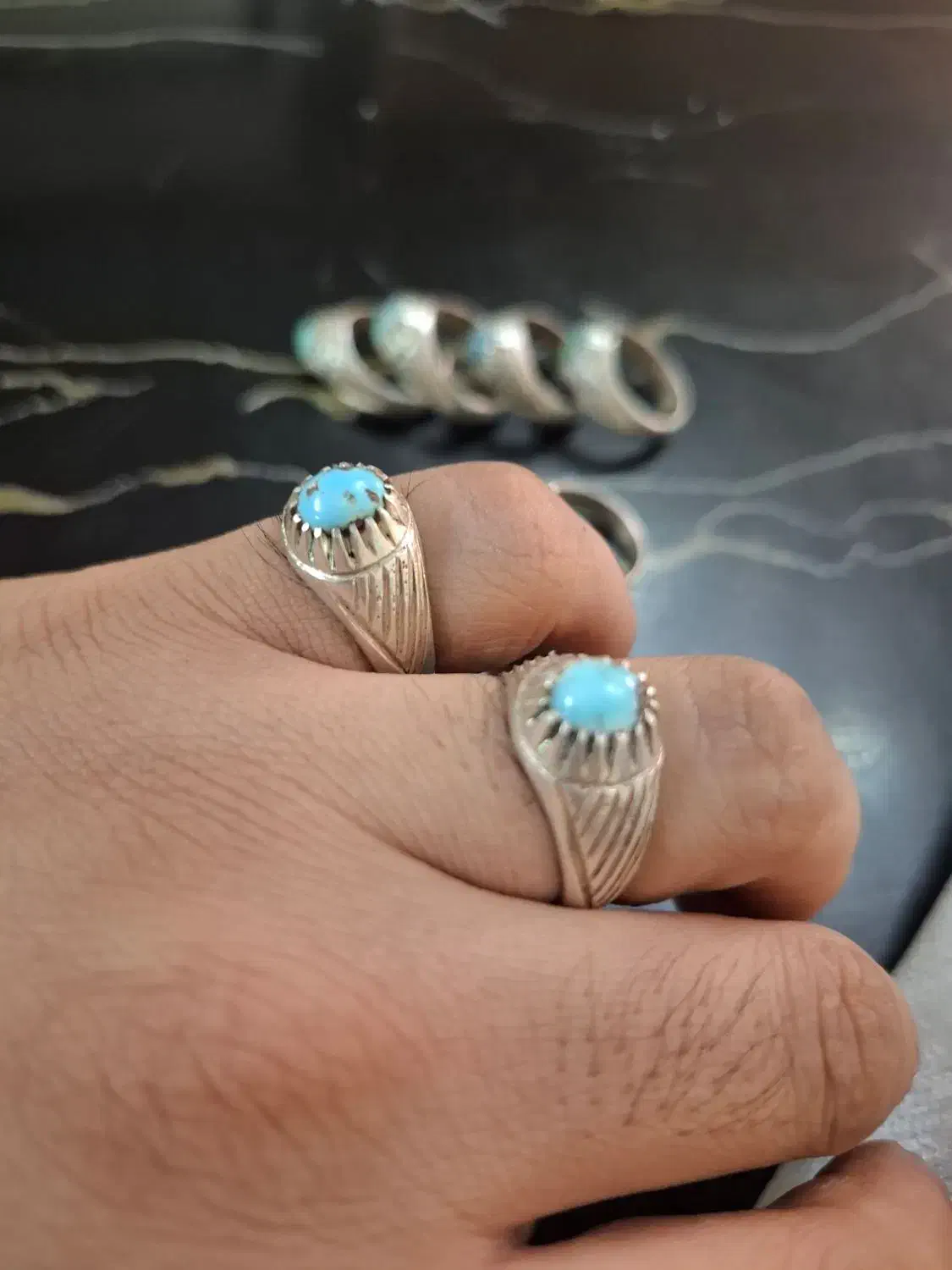 انگشتر دستساز فیروزه نیشابوری|جواهرات|تهران, زمزم|دیوار