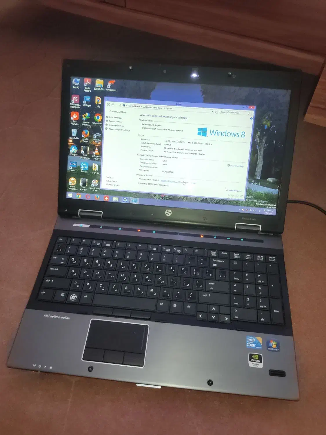 HP 8540w|رایانه همراه|بوکان, |دیوار