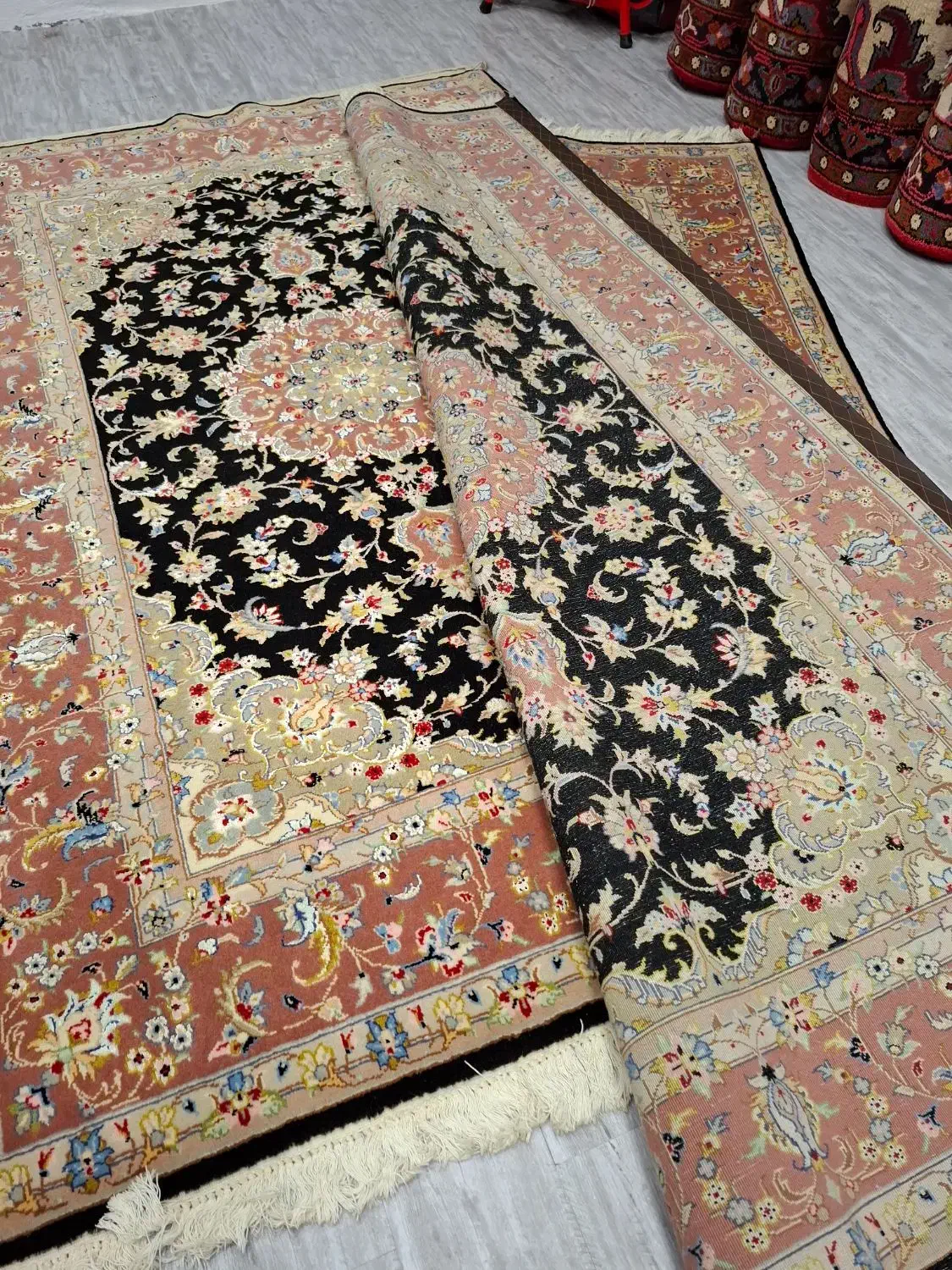 قالیچه دستباف کاشان کرک و ابریشم|فرش|تهران, حر|دیوار