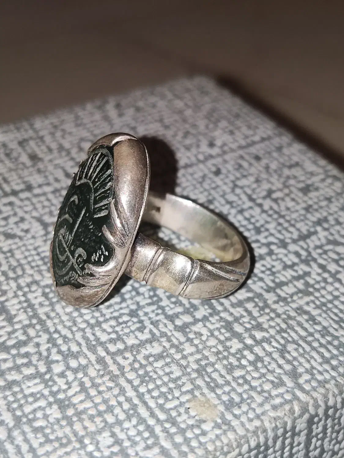 انگشتر نقره یشم یمن سبز|جواهرات|تهران, شیخ هادی|دیوار