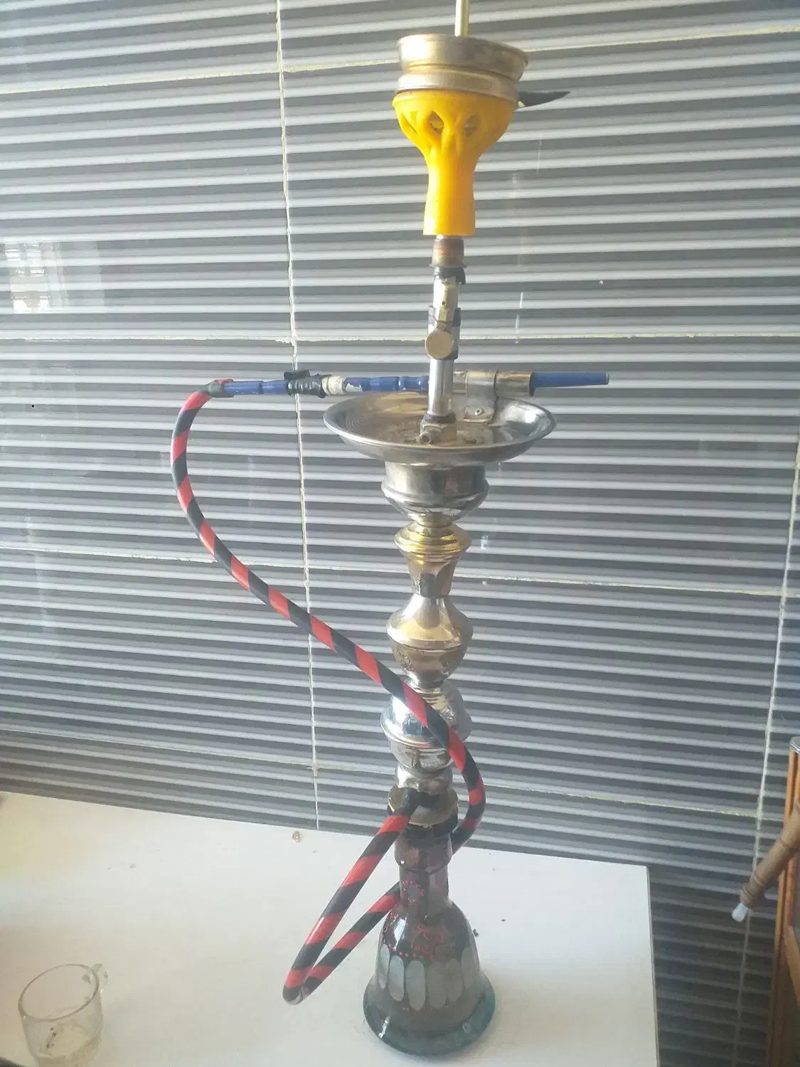 قلیان مغزمس نیلین|صنایع دستی و سایر لوازم تزئینی|سرپل ذهاب, |دیوار