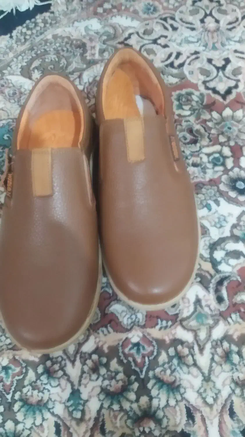 کفش چرم رنگ نسکافه ای|کیف، کفش، کمربند|یاسوج, |دیوار