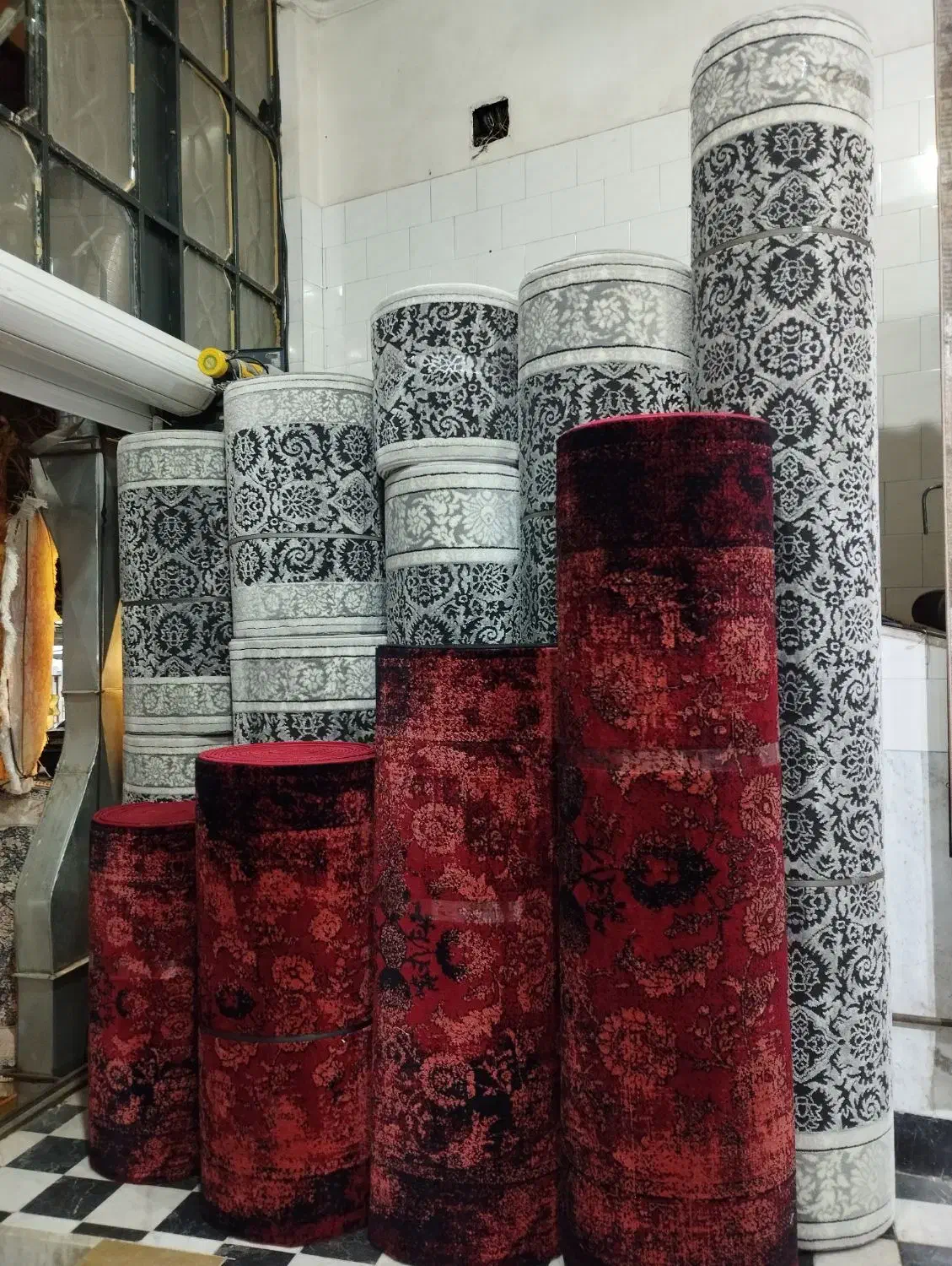 گبه طوسی و زرشکی|گلیم، جاجیم، گبه|یاسوج, |دیوار