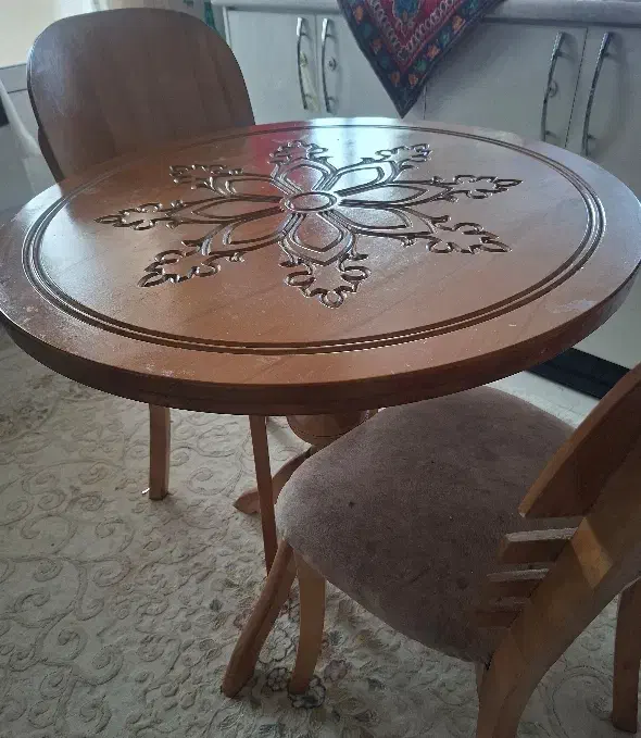 میز خاطره/ناهار خوری چوب راش|میز و صندلی غذاخوری|قم, باغ کرباسی|دیوار