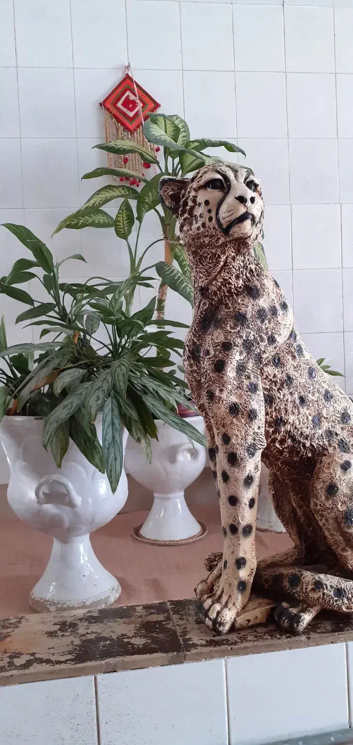 مجسمه پلنگ|مجسمه، تندیس، ماکت|خرمآباد, |دیوار