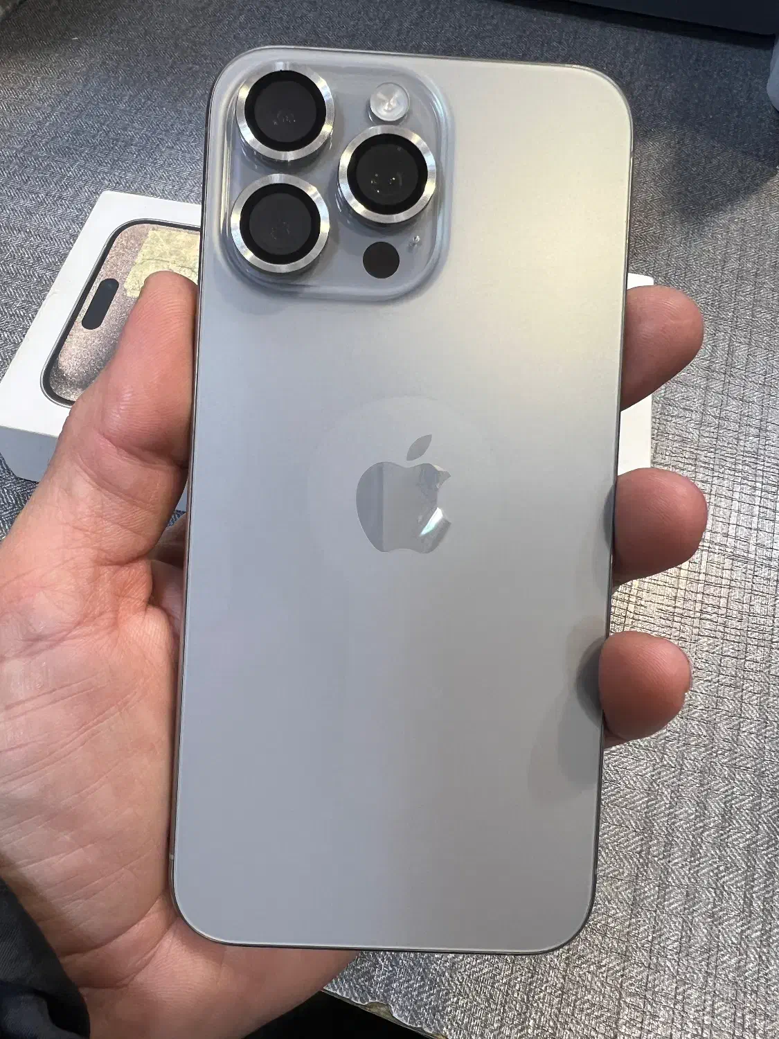 iPhone 15 pro max 256 ZAA natural titanium|موبایل|رامسر, |دیوار