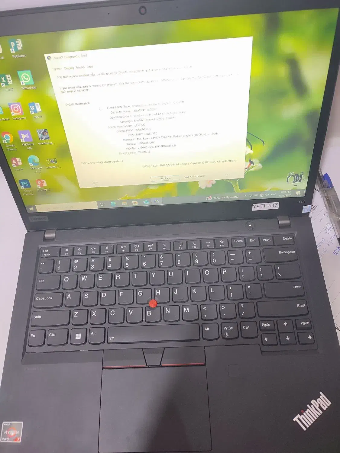 لپتاپ Lenovo T14 (نقد و اقساط) دانشجویی|رایانه همراه|بوشهر, |دیوار