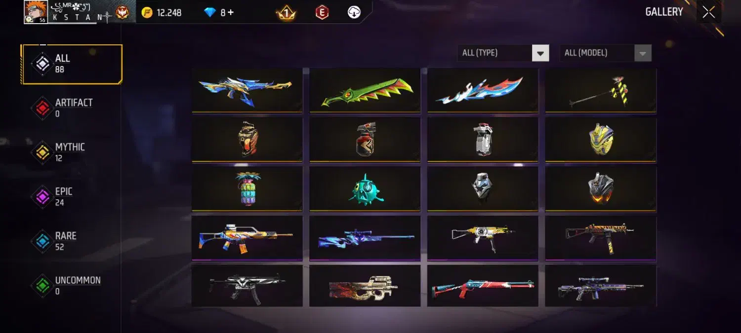 اکانت فری فایر لول 56دارای ست گردونه ناراتو2|کنسول، بازی ویدئویی و آنلاین|شهریار, شهرک مصطفی خمینی|دیوار