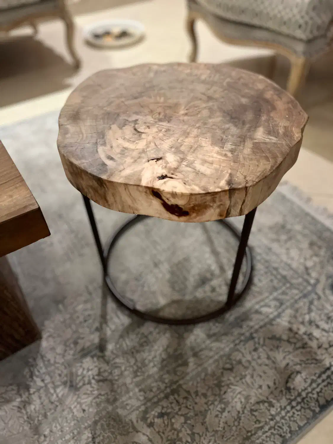 میزعسلی چوب گردو پایه فلزی۲ عدد|مبلمان خانگی و میز عسلی|گرگان, |دیوار