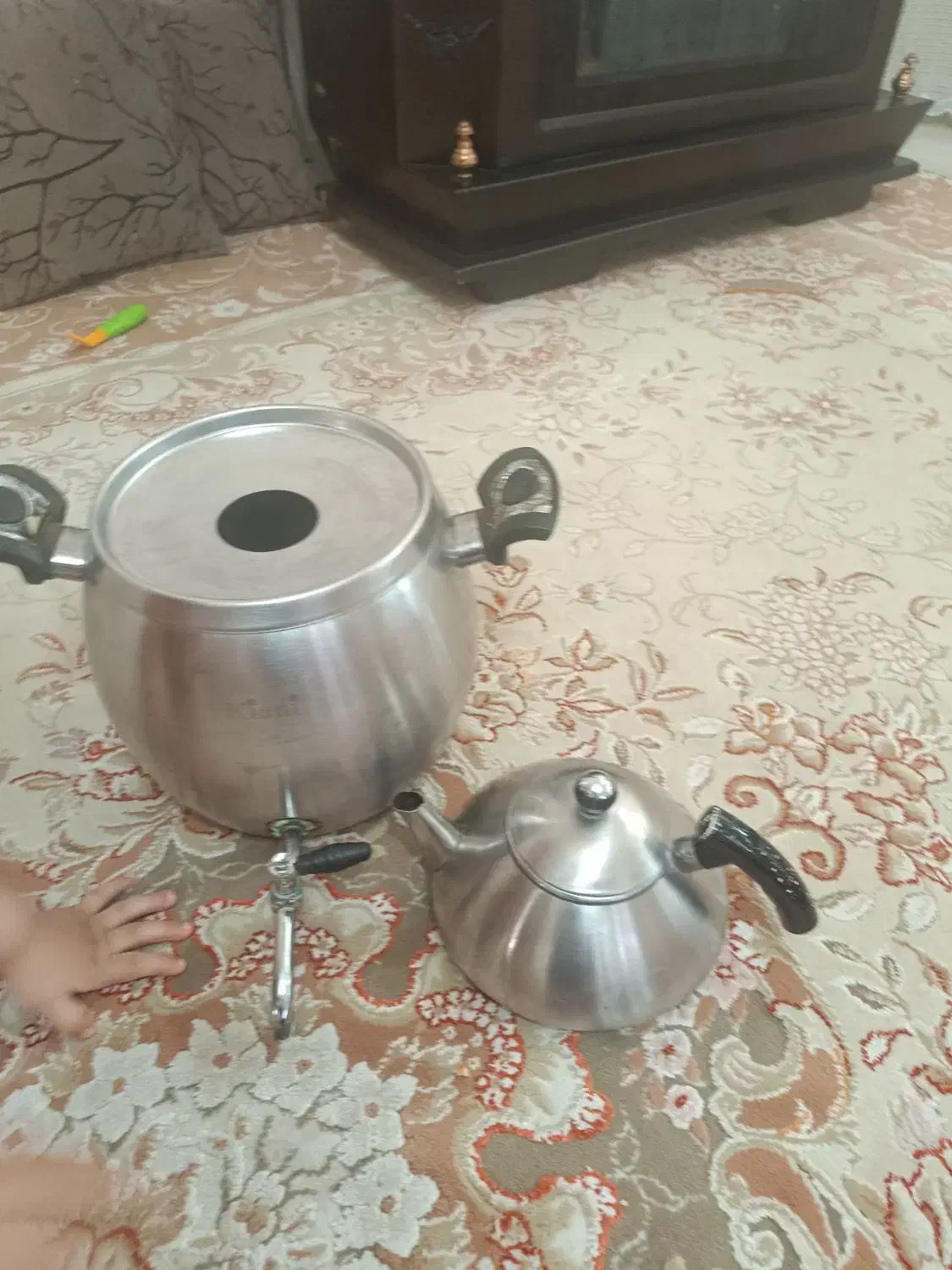 کتری قوری نقره ای استیل زیرقیمت|قوری، کتری، قهوه‌ساز دستی|تهران, تهرانپارس شرقی|دیوار