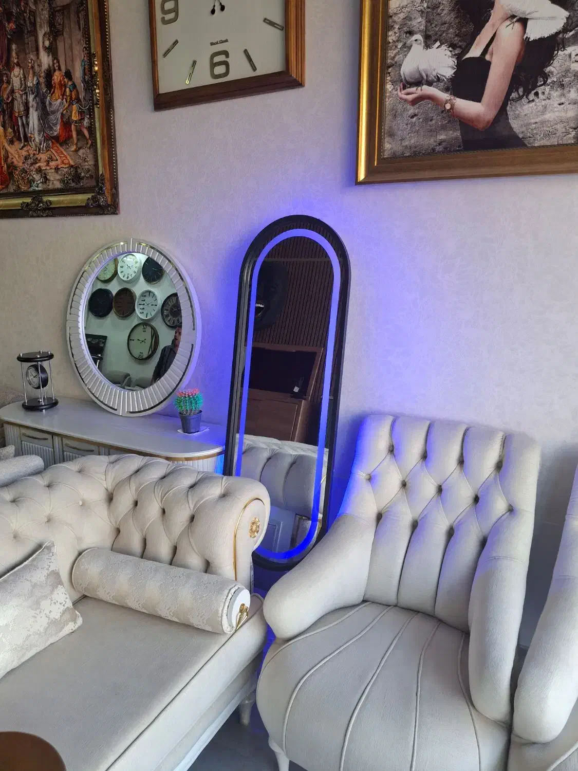 اینه فلزی لایت دار قد 180|آینه|ساوه, |دیوار