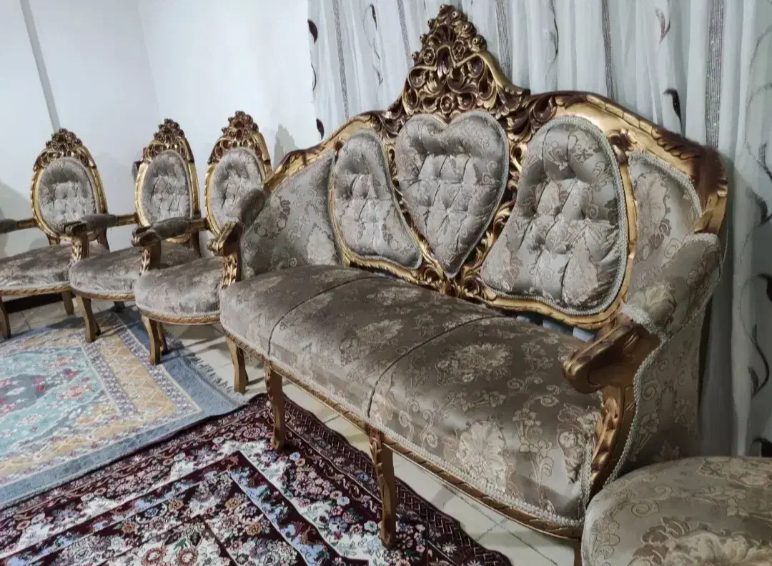 مبل سلطنتی 9نفره مناسب باغ و ویلا|مبلمان خانگی و میز عسلی|شیراز, شهرک سراج‎|دیوار