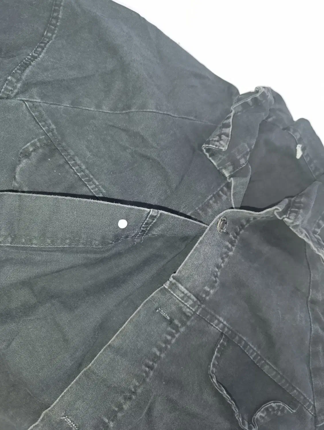 کت جین سنگ شور زغالی در حد نو نو|لباس|پره‌سر, |دیوار