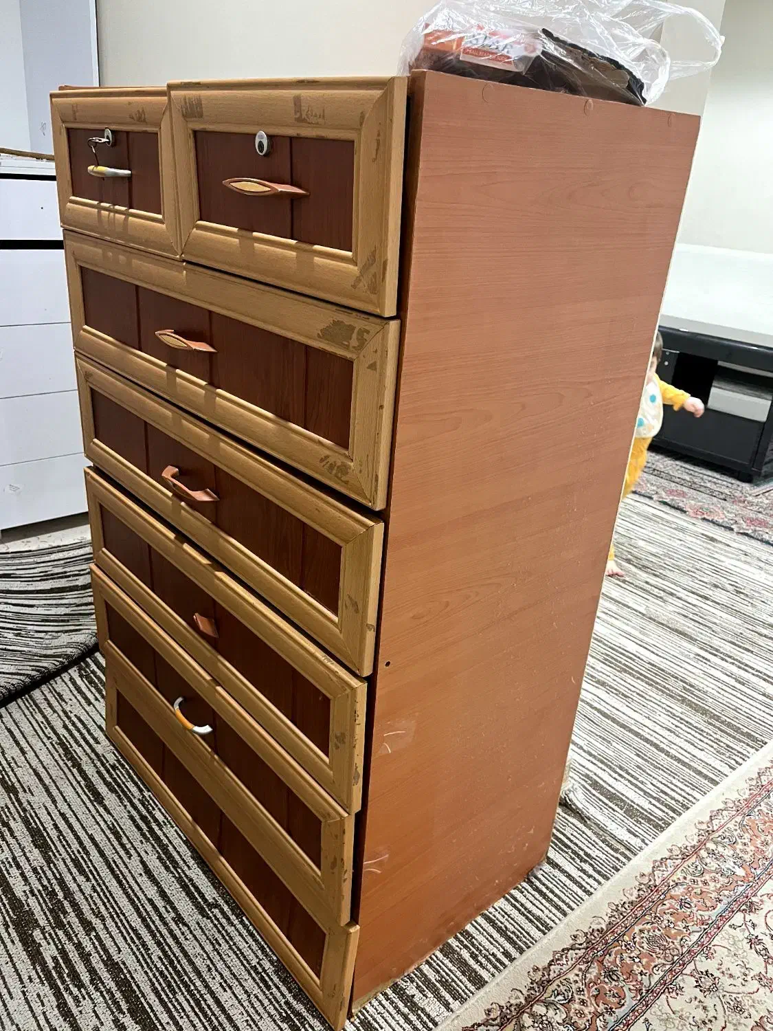 دراور چوبی ام دی اف|جاکفشی، کمد، دراور|اهواز, کیانپارس |دیوار