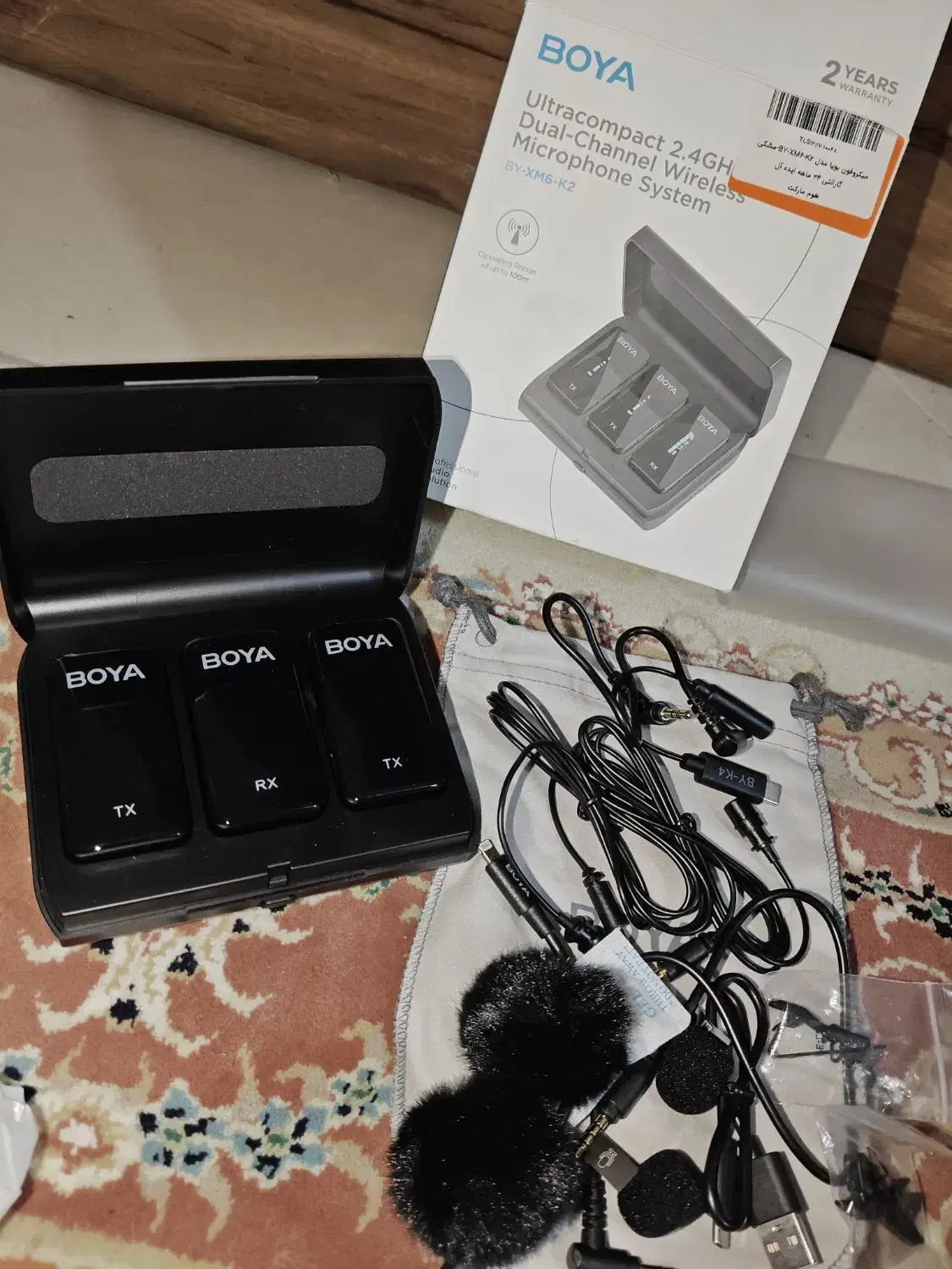 میکروفن یقه ای دوقلو بویا BOYA|دوربین عکاسی و فیلمبرداری|تهران, شمشیری|دیوار