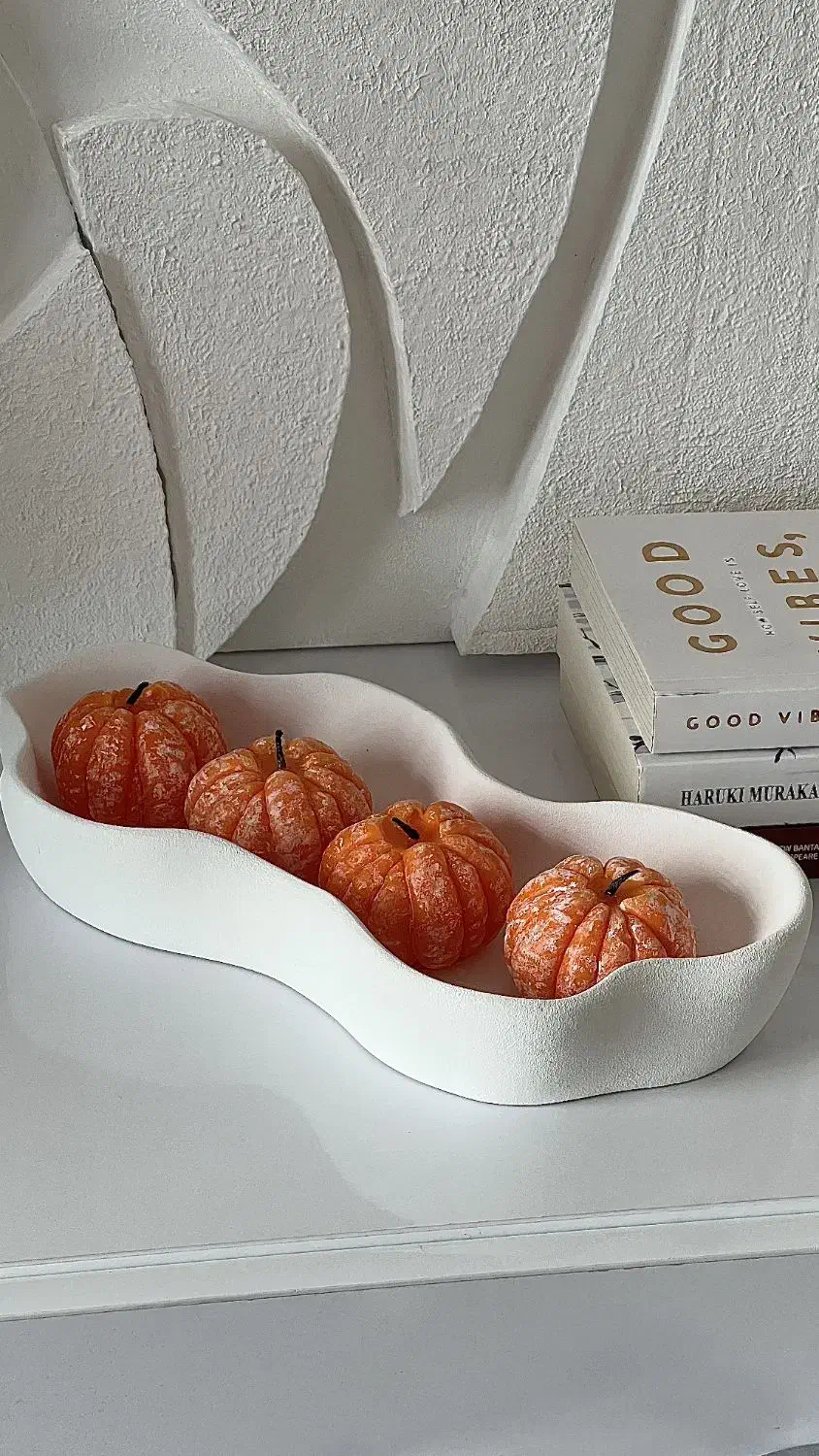 شمع پاییزی  طبیعی و خوش رنگ نارنگی|صنایع دستی و سایر لوازم تزئینی|اهواز, رسالت|دیوار