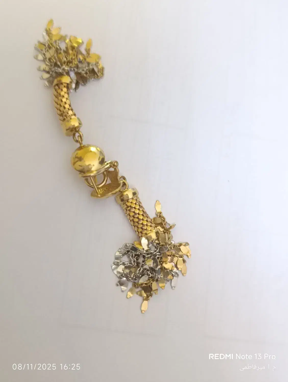 طلا یک گوشواره جفت ایتالیایی و یک جفت مروارید|جواهرات|قم, شاه احمد قاسم|دیوار