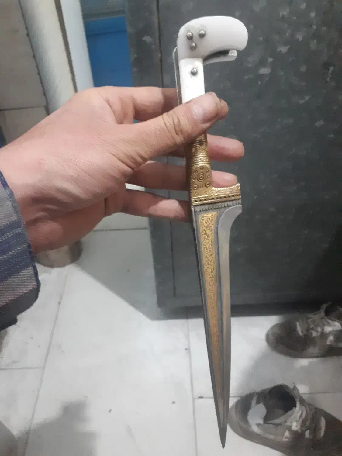 خنجر وزیری طلاکوب صفوی|کلکسیون اشیاء عتیقه|قم, علی آباد|دیوار