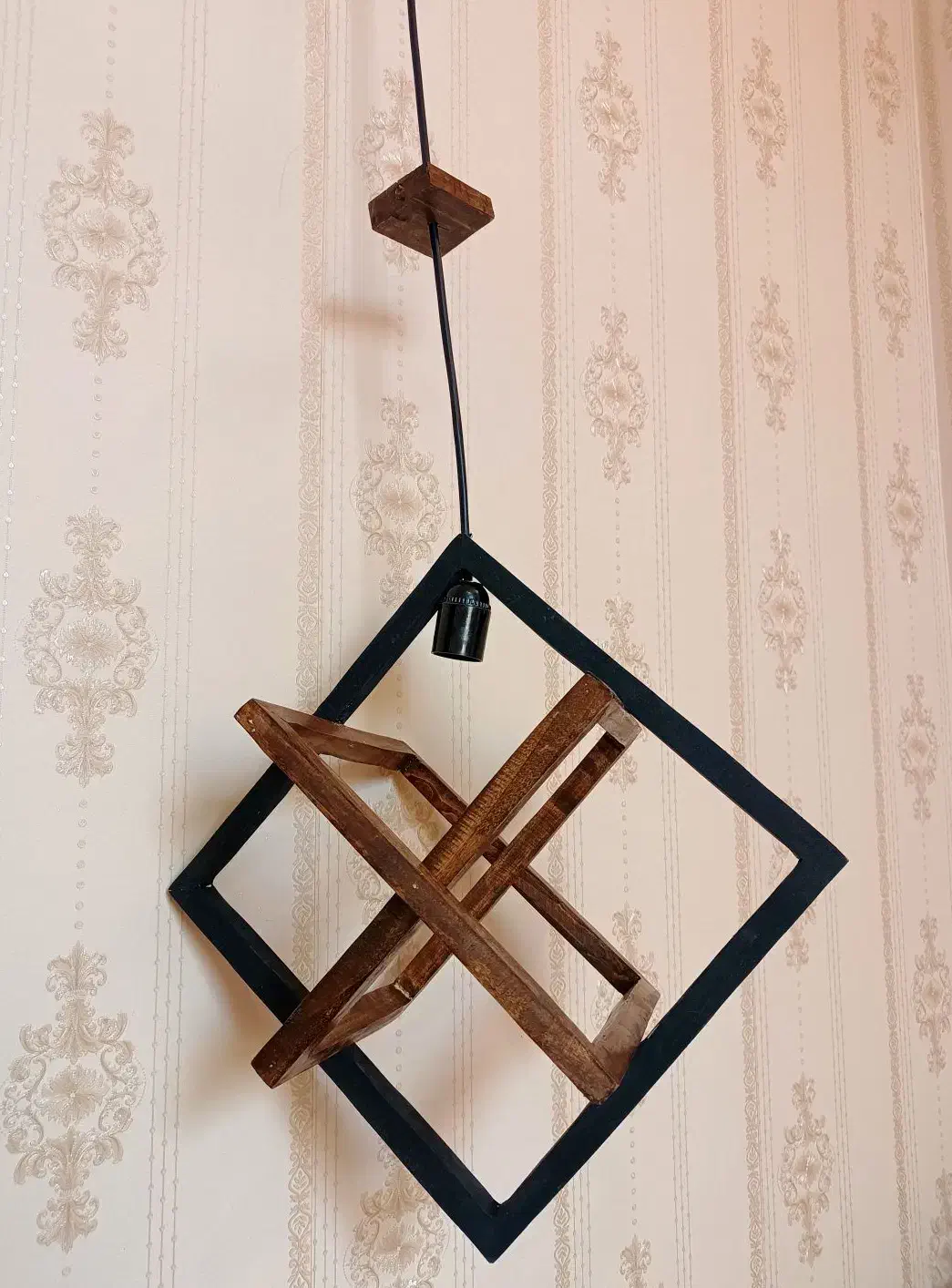 لوستر چوبی|لوستر و چراغ آویز|کرمان, |دیوار