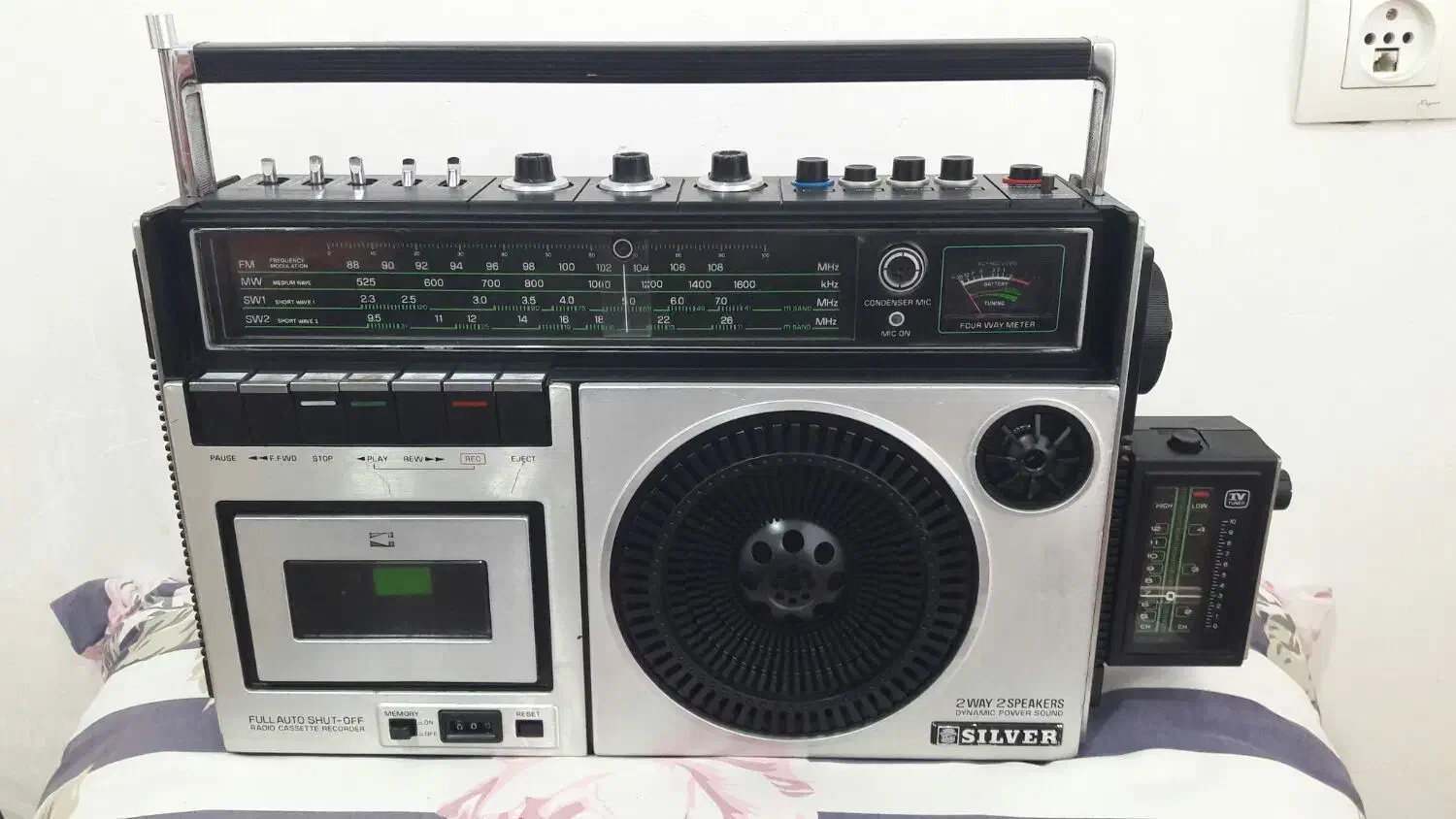 رادیو ضبط قدیمی سیلور|سیستم صوتی خانگی|تبریز, |دیوار