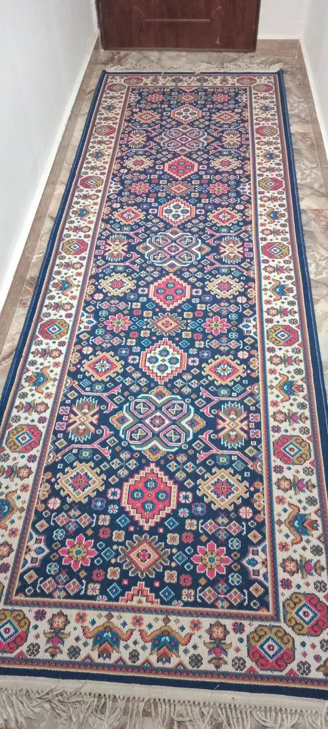 دوعددگلیم فرش سرمه ای|فرش|خمام, |دیوار