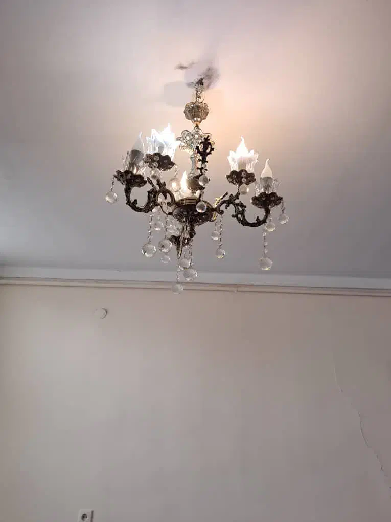 لوستر برنزی|لوستر و چراغ آویز|قزوین, |دیوار