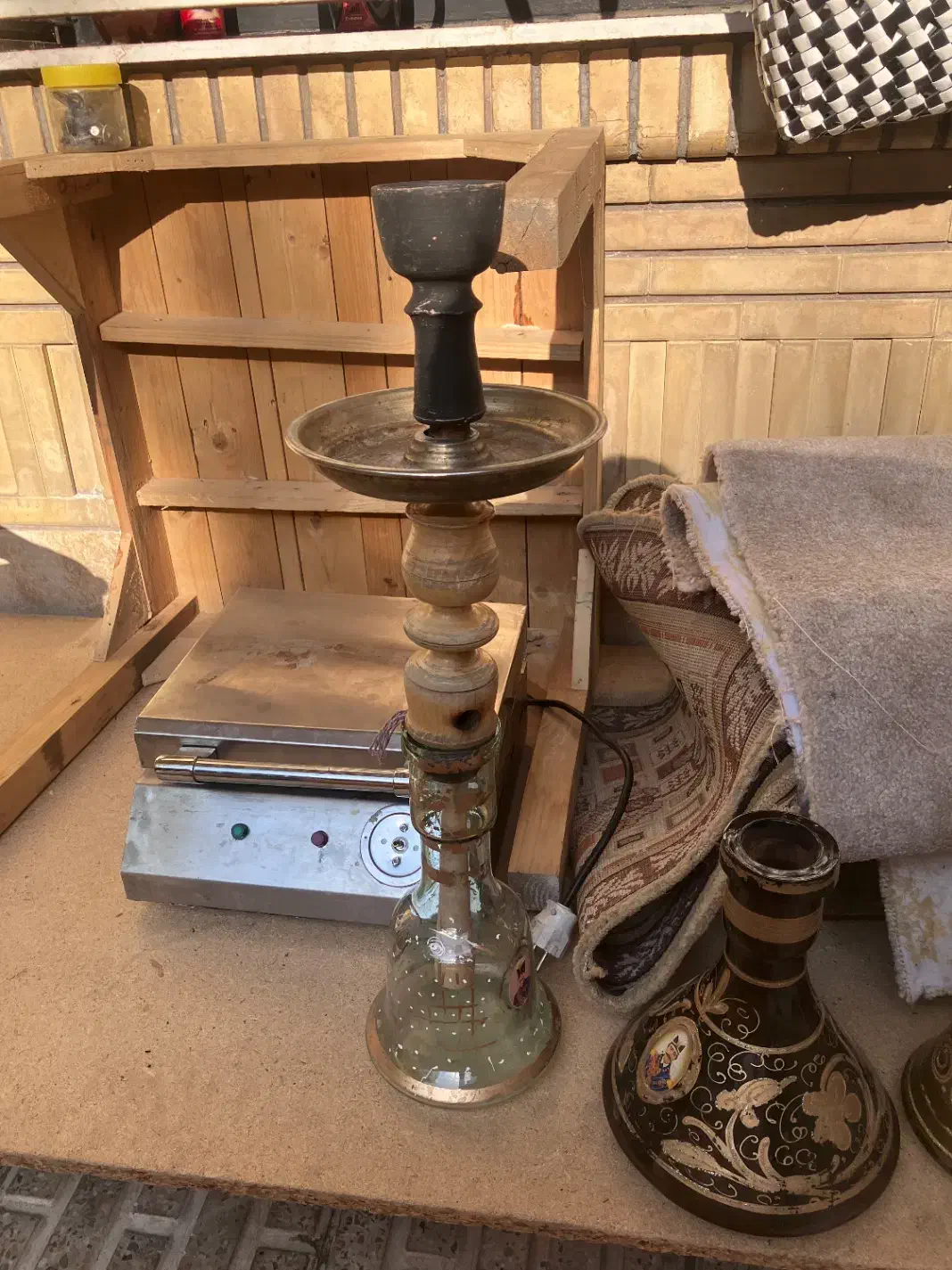 قلیان چوبی و شیشه قلیان|کلکسیون و سرگرمی|تهران, خواجه نظام الملک|دیوار