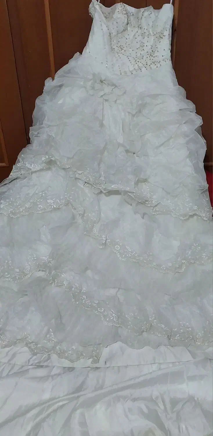 لباس عروس دنباله دار ۲۵۰|لباس|ایذه, |دیوار