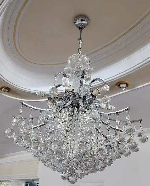 لوستر ۹ شعله کریستال|لوستر و چراغ آویز|قزوین, |دیوار