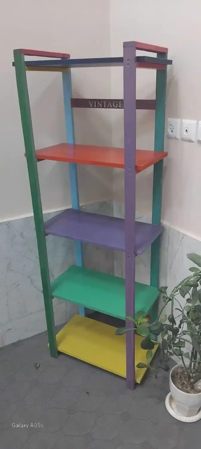 قفسه چوبی فانتزی|کتابخانه، شلف، قفسه‌های دیواری|نیشابور, شهرک فرهنگیان|دیوار