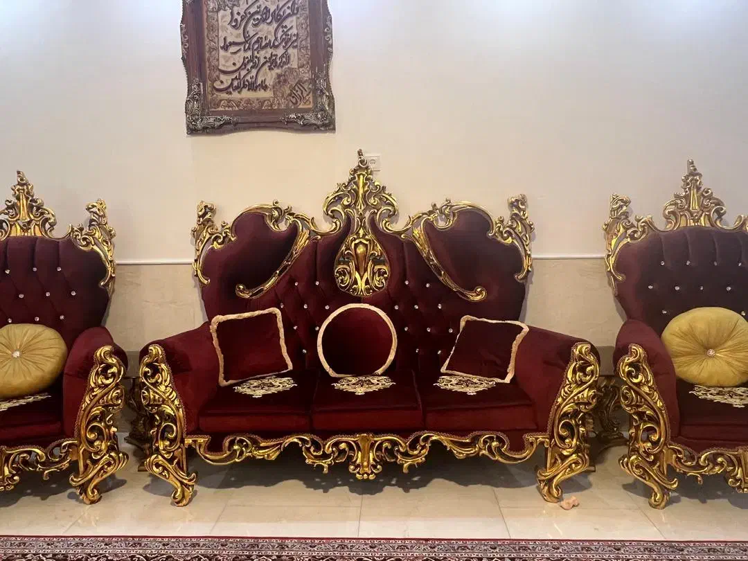 مبل مجلسی تمام چوب راش در حد|مبلمان خانگی و میز عسلی|کاشان, فاز ۲ ناجی آباد|دیوار