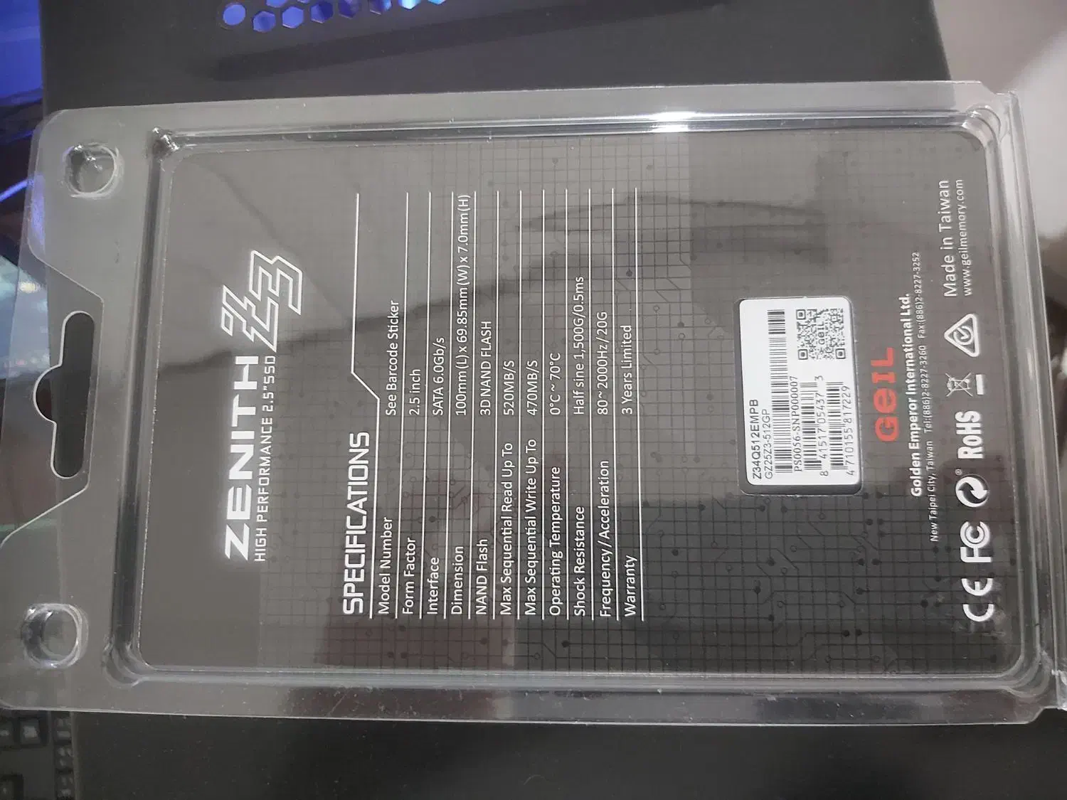 هارد اینترنال 512gig ssdمدل ZENITH Z3|قطعات و لوازم جانبی رایانه|ارومیه, |دیوار