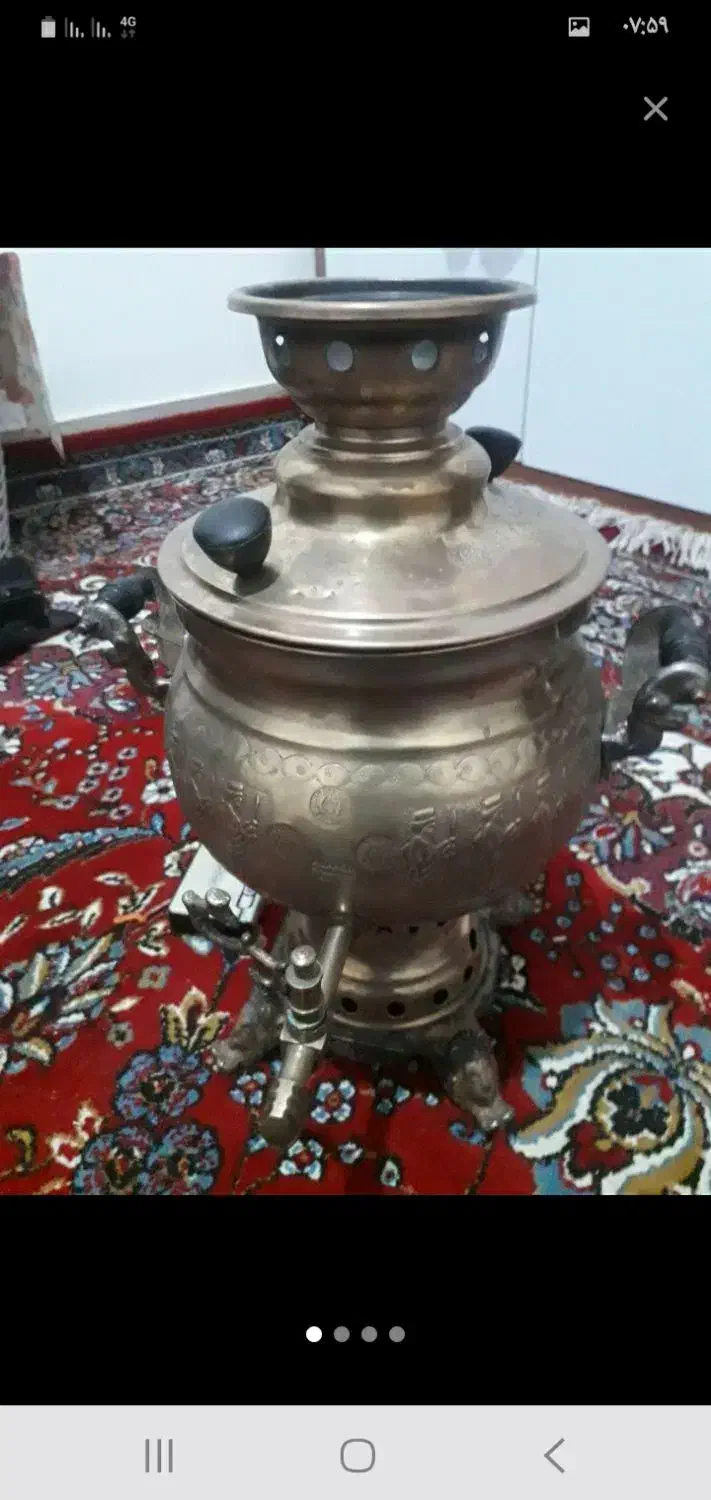 سماور ذغالی|کلکسیون اشیاء عتیقه|چناران, |دیوار