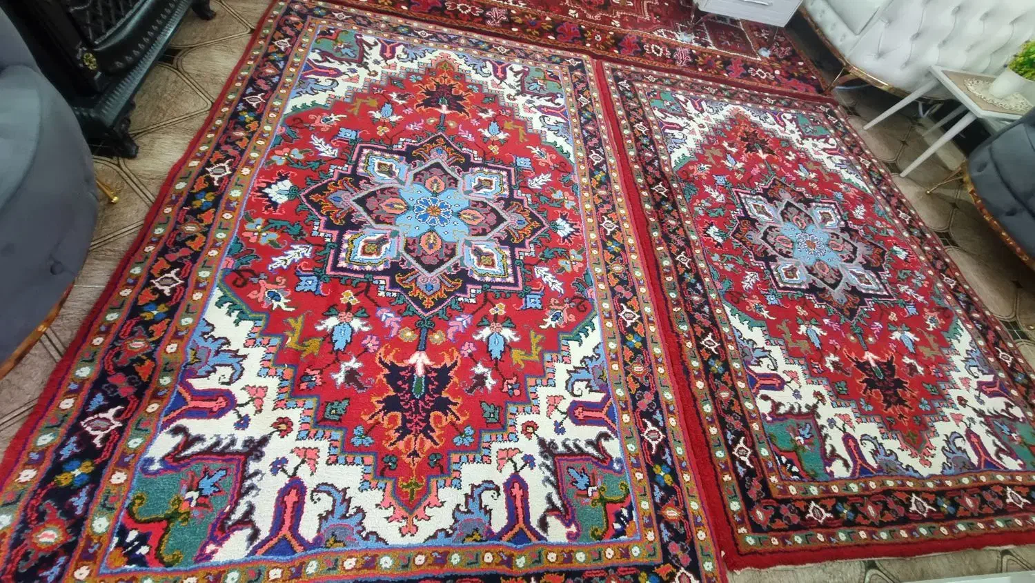 جفت فرش 4متری|فرش|مشگین شهر, |دیوار