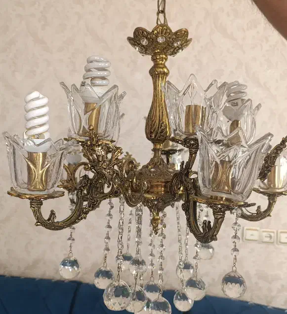 2 عدد لوستر 10 شعله|لوستر و چراغ آویز|بروجرد, |دیوار