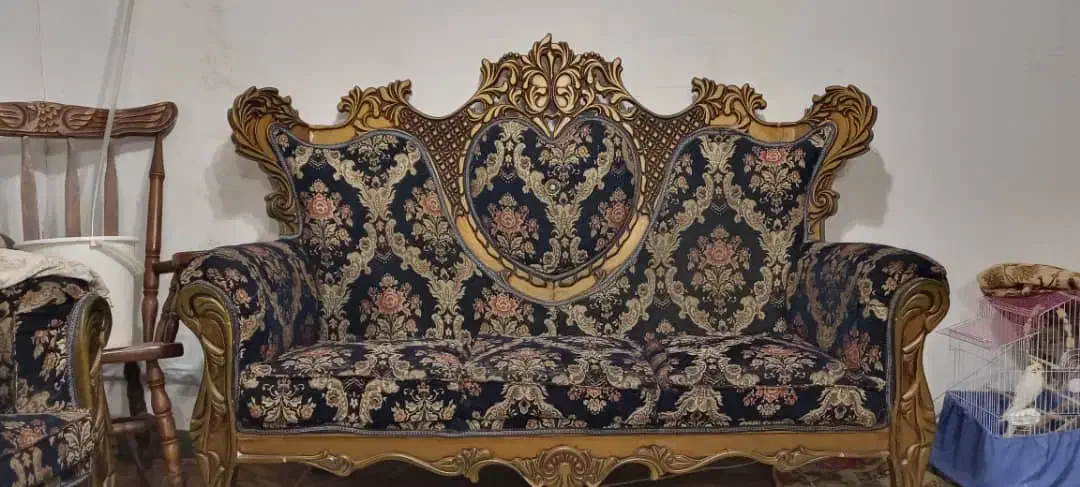 مبل هفت نفره استیل با میز نهار خوری شش نفره|مبلمان خانگی و میز عسلی|آستانه اشرفیه, |دیوار