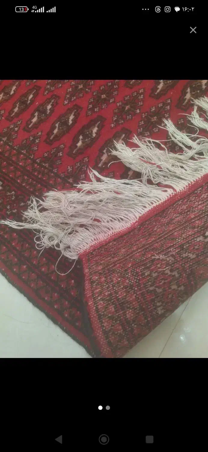فروش قالیچه ترکمن و یک جفت پشتی ترکمن|فرش|مشهد, میان ولایت|دیوار