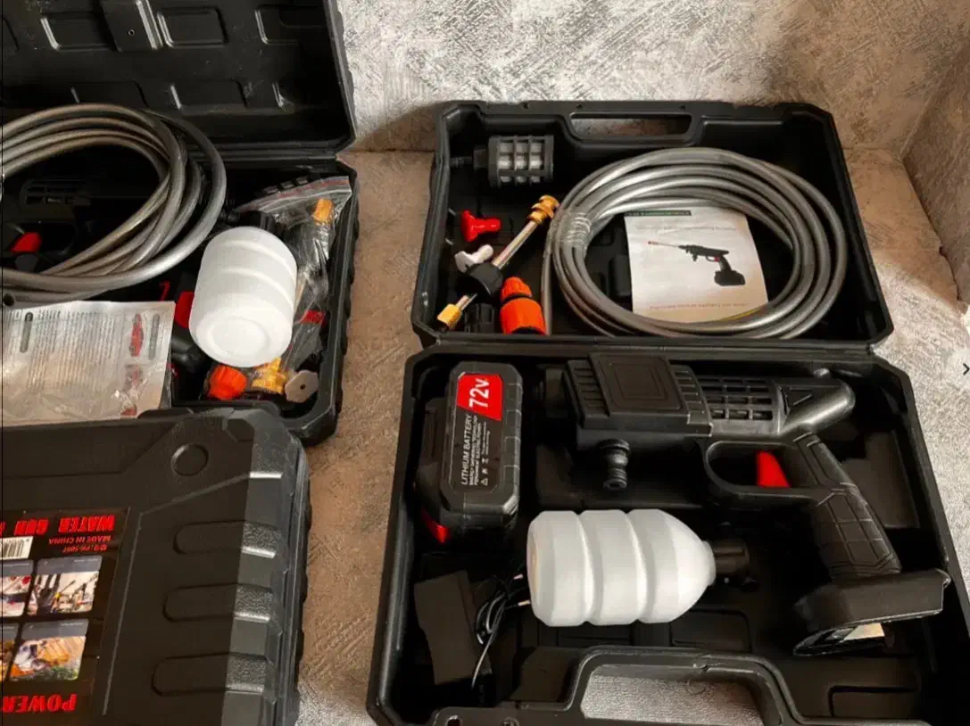 کارواش شارژی 72ولت پر قدرت+باکس حمل+شلنگ۵متری|سایر لوازم برقی|قشم, |دیوار