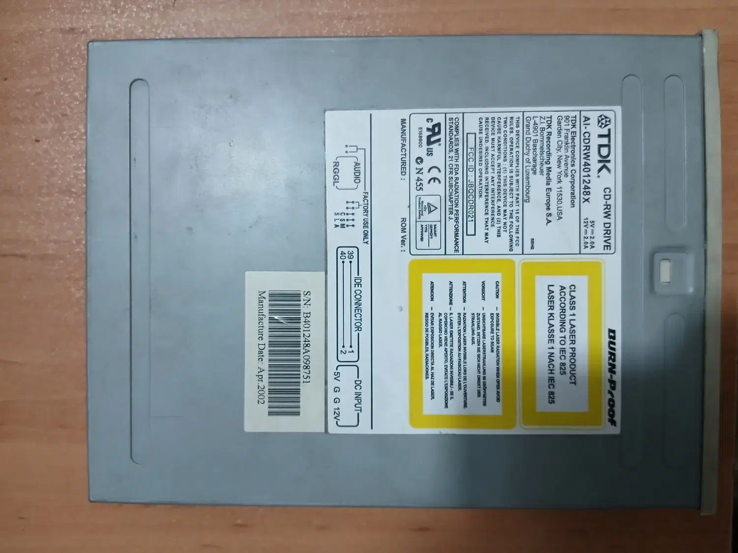 سی دی رایتر قدیمی و کمیاب TDK|قطعات و لوازم جانبی رایانه|بابل, |دیوار