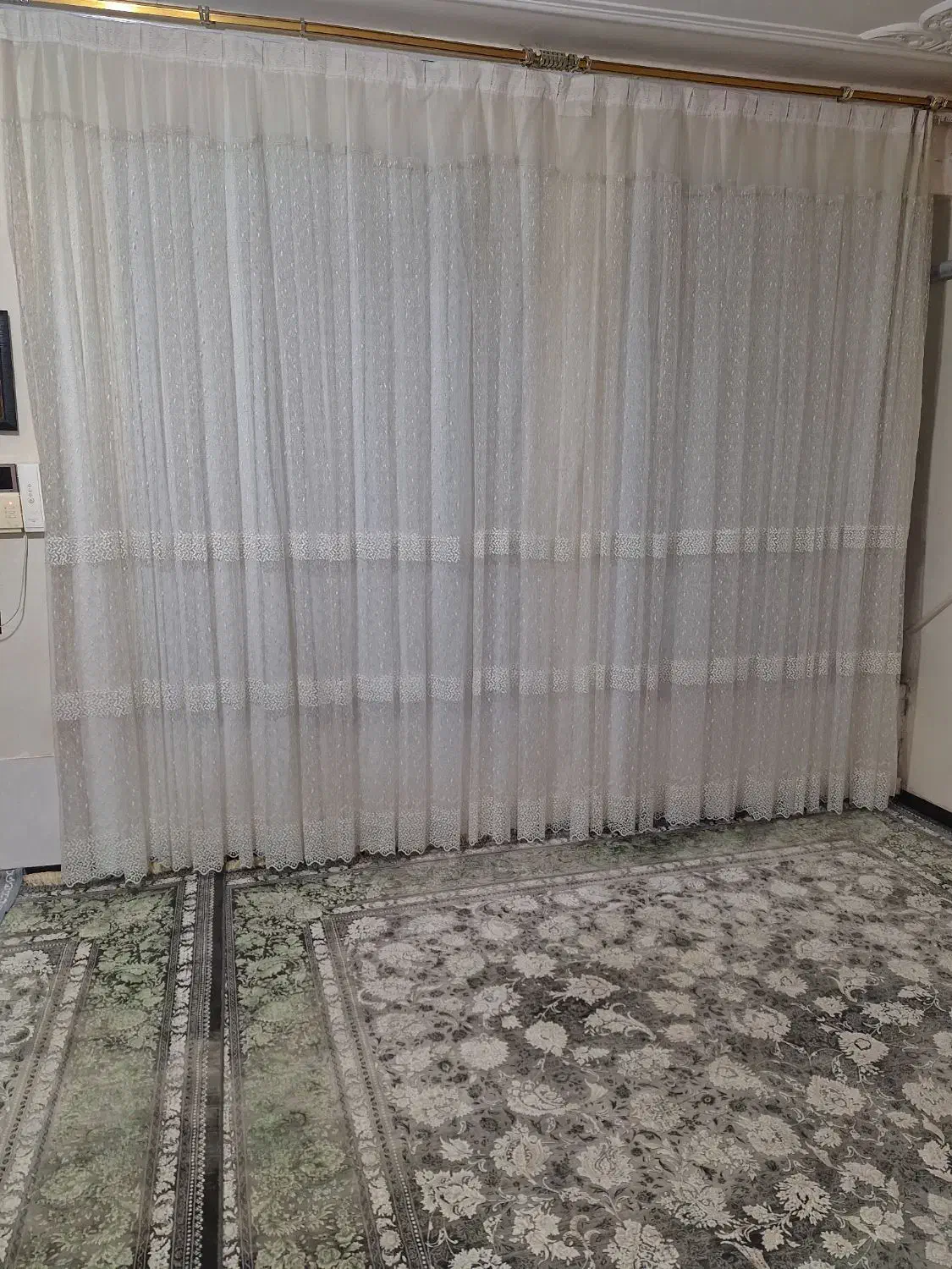 دو عدد پرده سه متری و دونیم متری|پرده، رانر، رومیزی|نورآباد, |دیوار