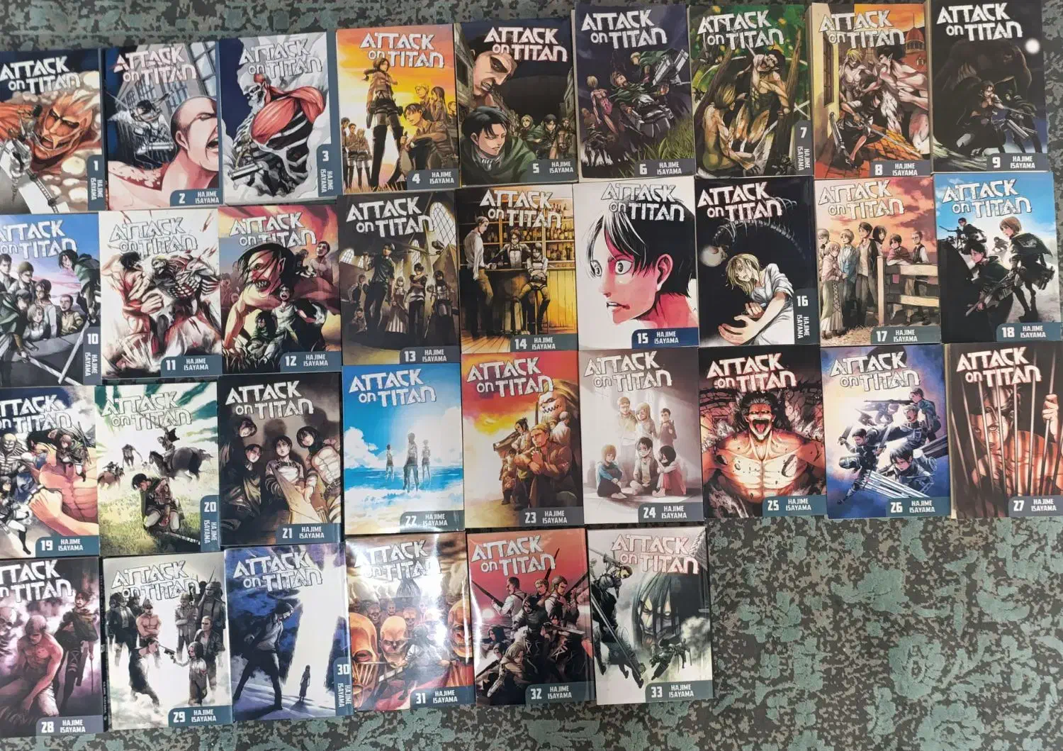 33 جلد مانگا انگلیسی اتک ان تایتان attack on titan|کلکسیون و سرگرمی|ساری, |دیوار