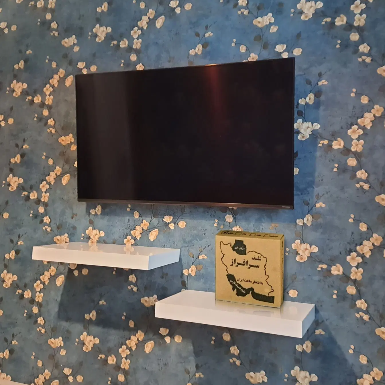 نصاب شلف میز زیر تلویزیون پایه براکت tv دیواری پشت|کتابخانه، شلف، قفسههای دیواری|تهران, نیروی هوایی (پیروزی)|دیوار