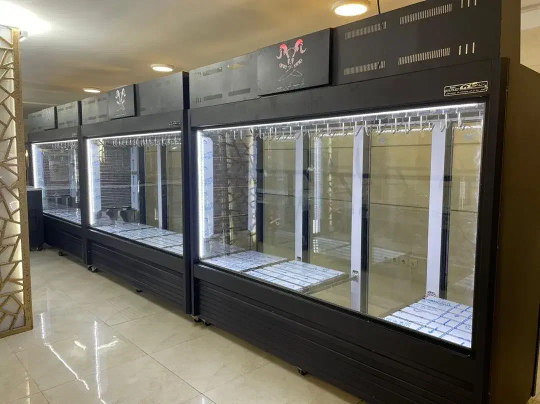 یخچال ویترینی/استیل/دوطرف نما/مرغی/فروشگاه|فروشگاه و مغازه|اصفهان, درب کوشک|دیوار