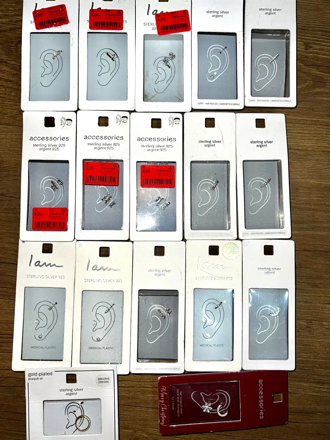 گوشوار نقره اصل پیرسینگ گوش نقره آلمان ساخت تایلند|جواهرات|رشت, بازار|دیوار